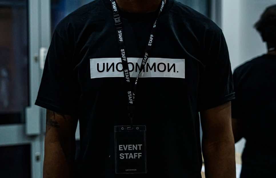 Event staff at a UNCOMMON. event